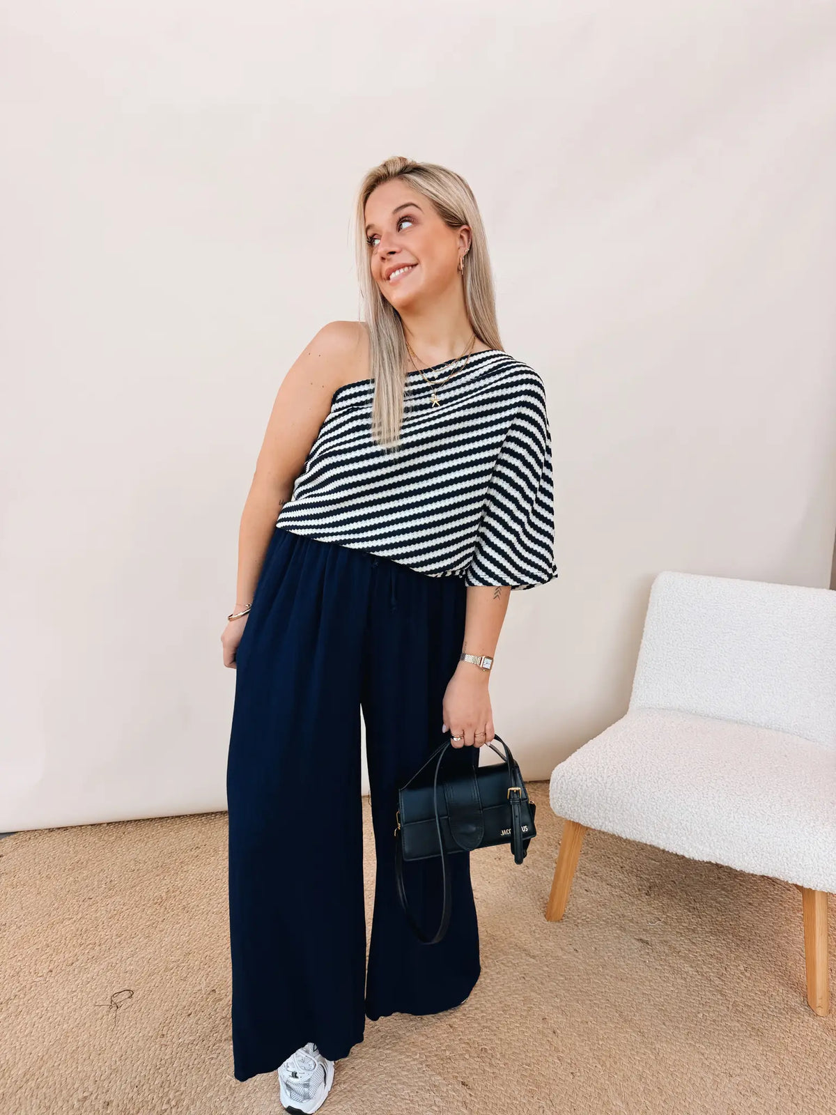 Lilly Top Marineblauw/Ecru