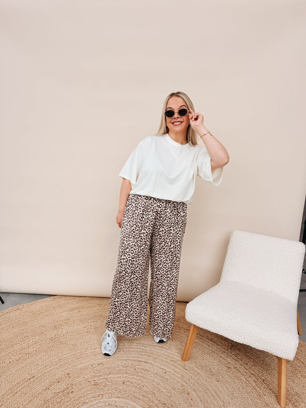Babs Leopard Pantalon Choco