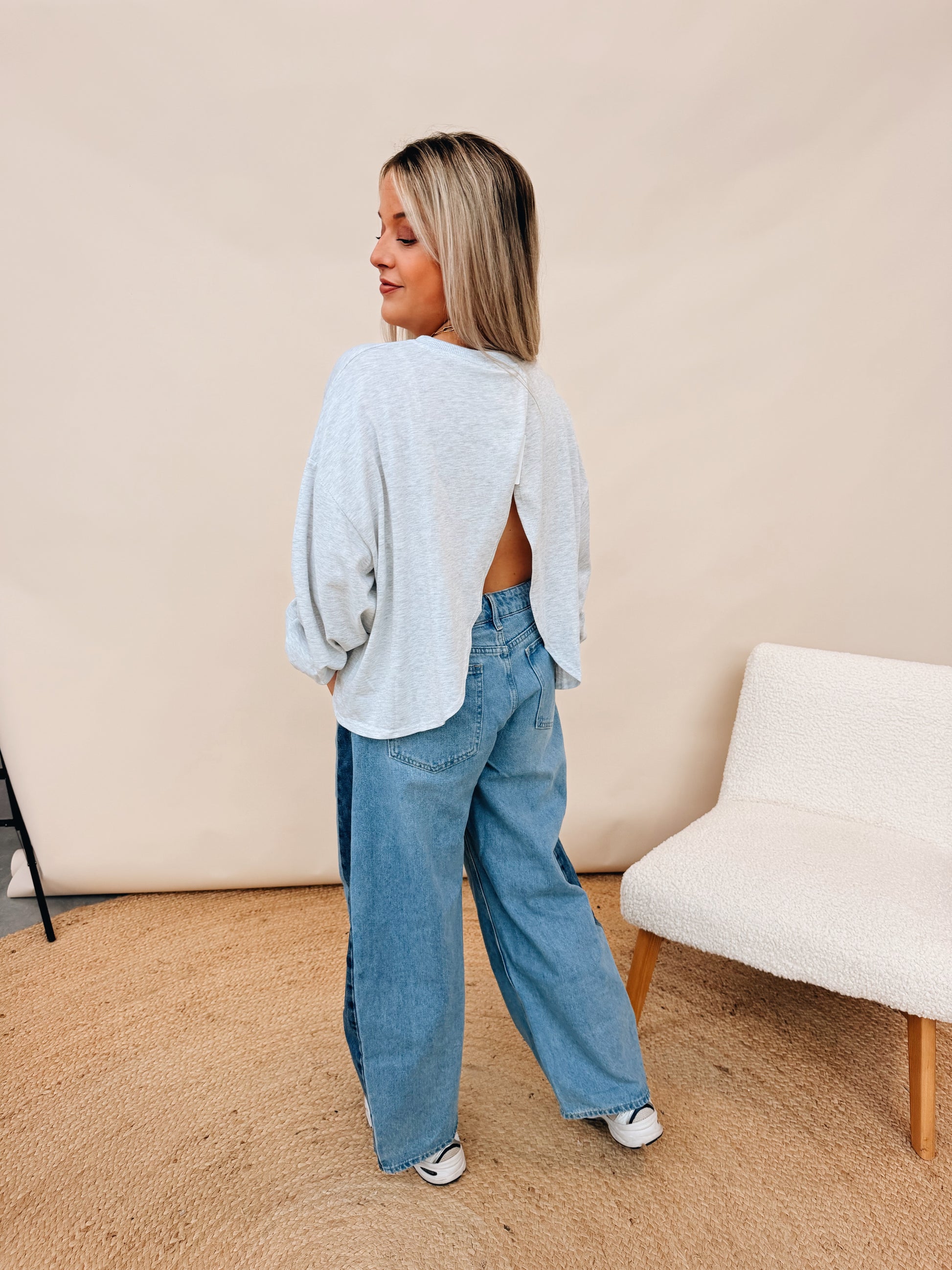 Claudine Top Lichtgrijs