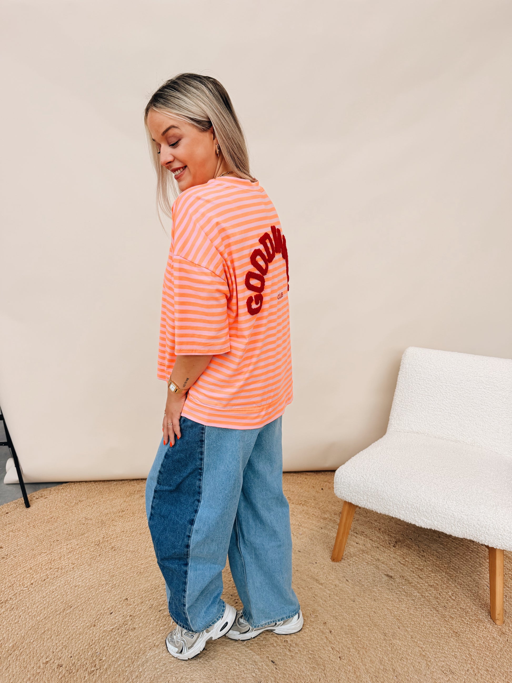 Goodkarma Striped Shirt Oranje