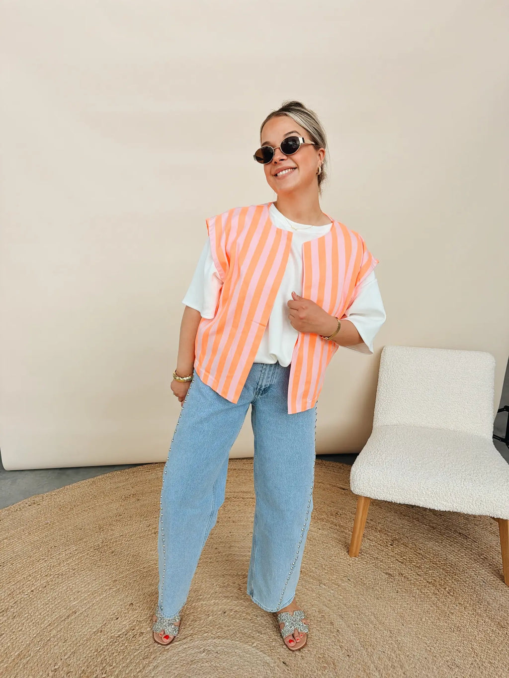 Louisa Jacket Oranje/Roze