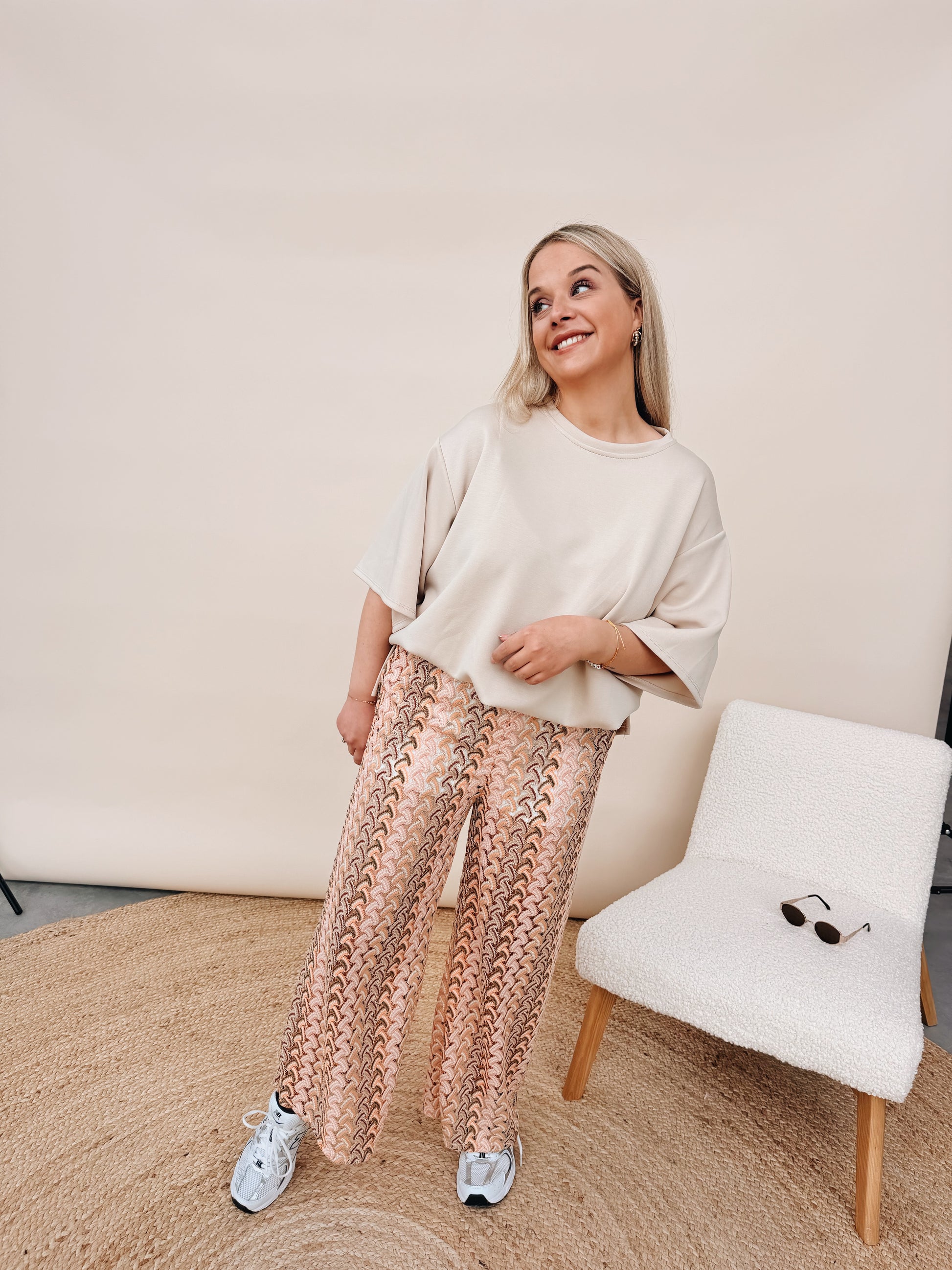 Suus Multicolor Pantalon Beige