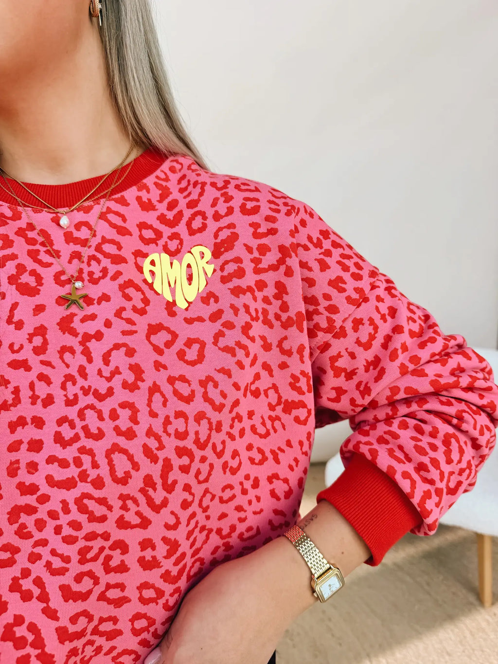 Sweatshirt Amor Leopard