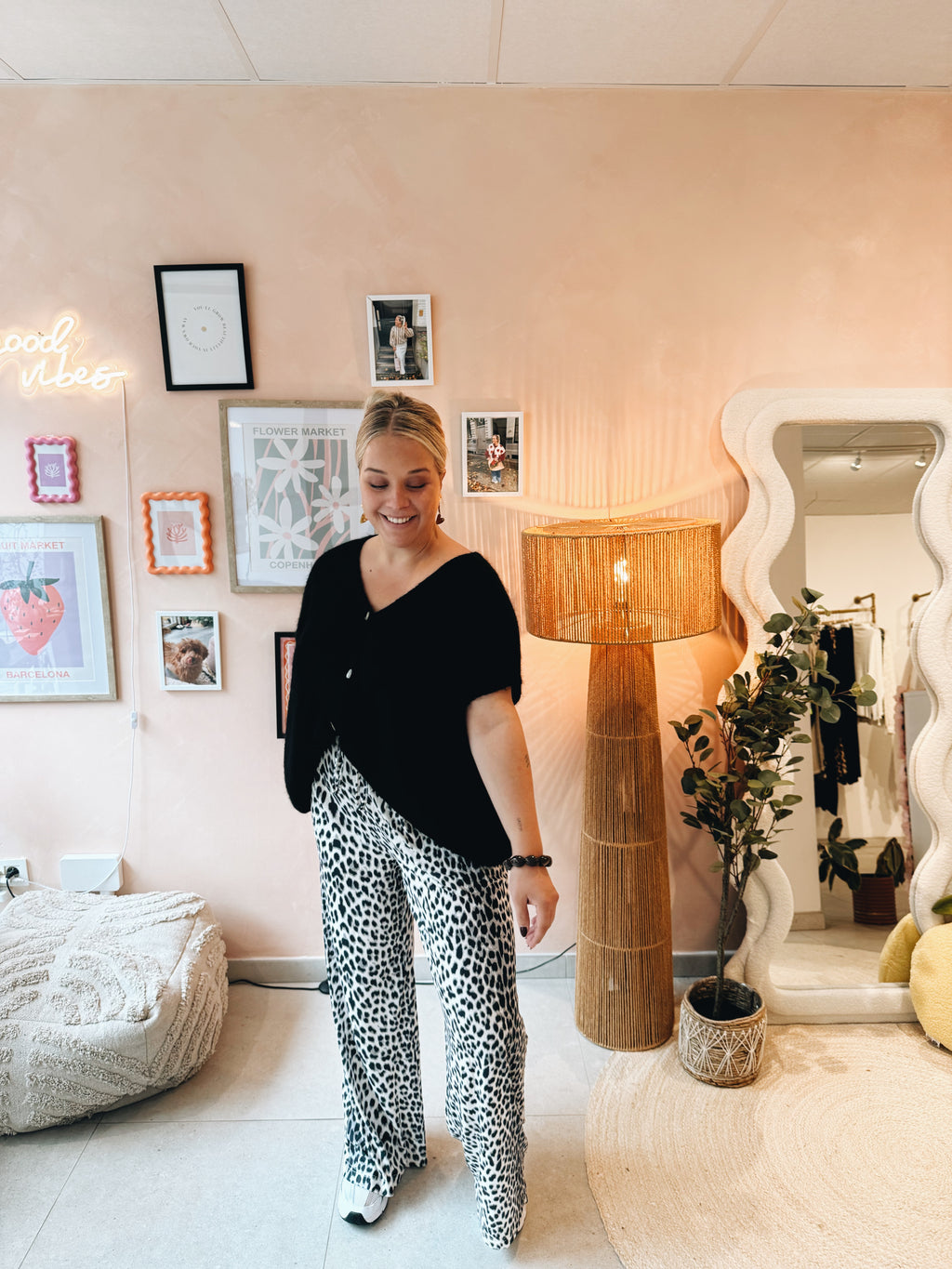 Léonore Leopard Pantalon