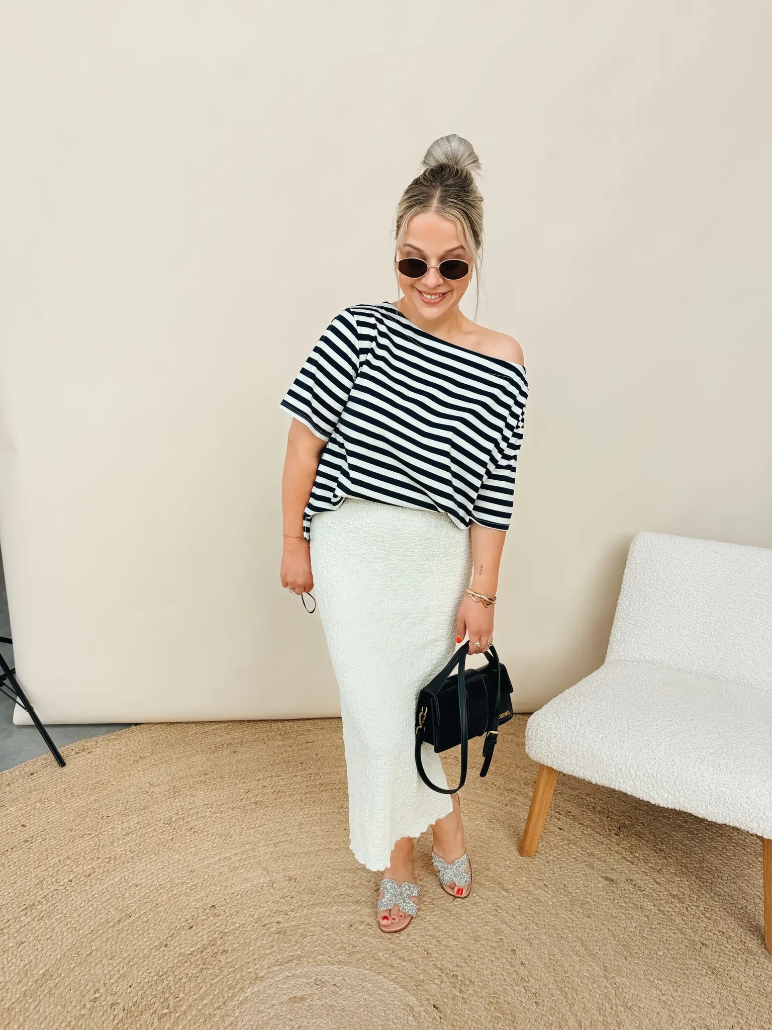 Loret Top Marineblauw