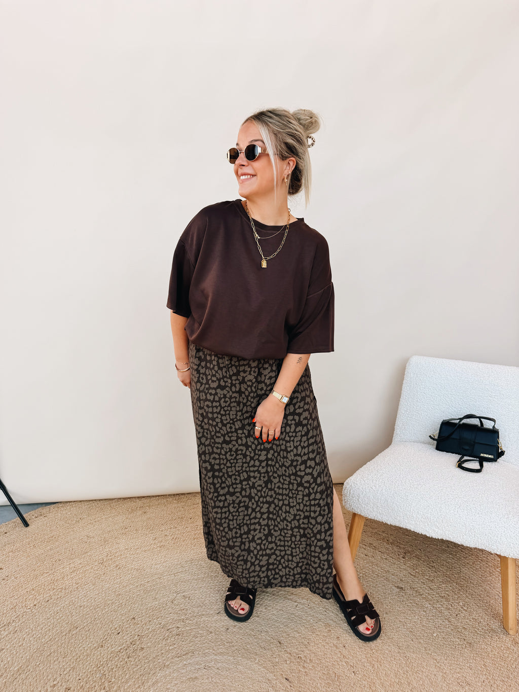 Floor Leopard Rok Choco