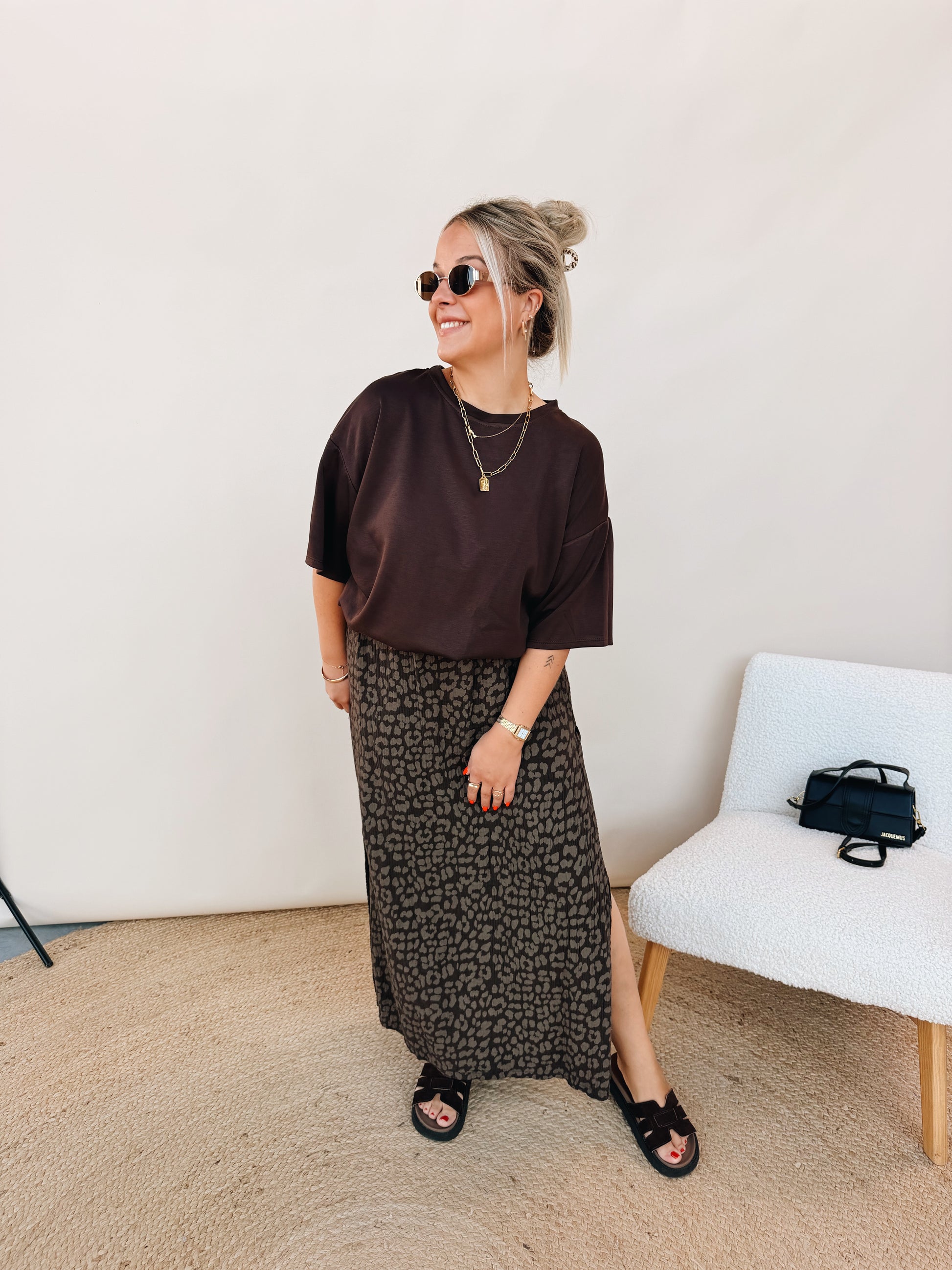 Floor Leopard Rok Choco