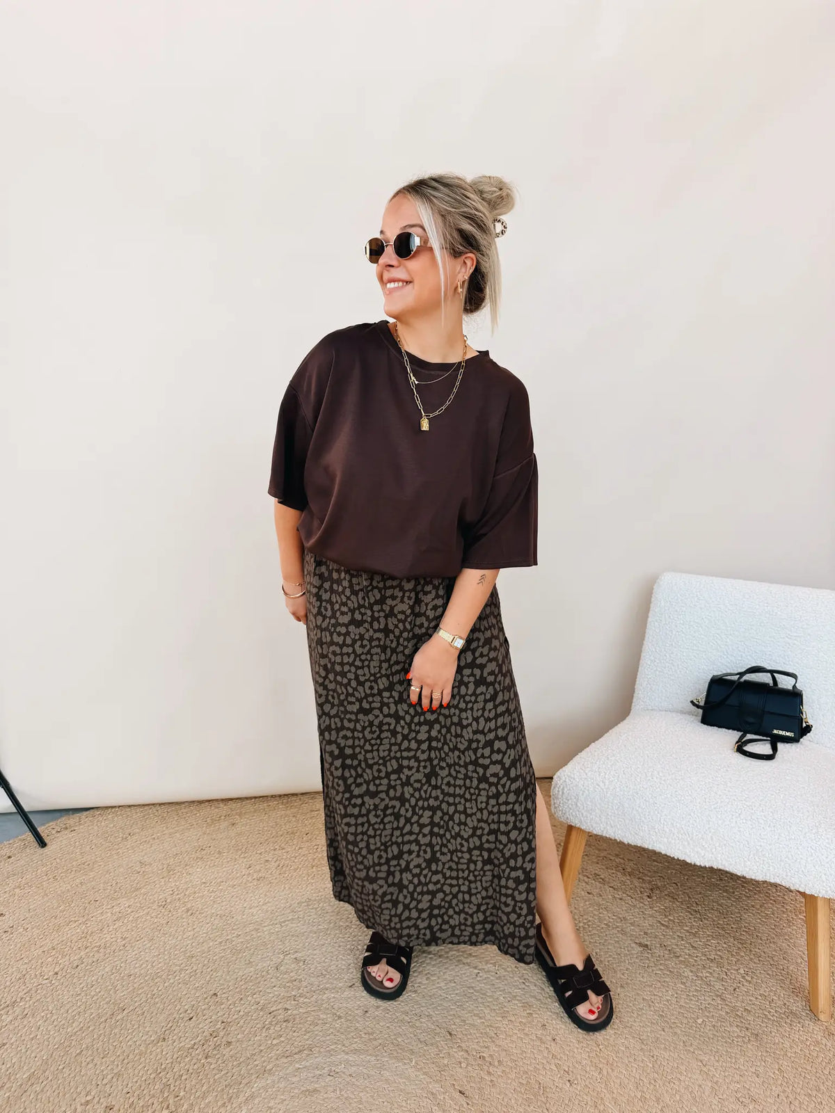 Floor Leopard Rok Choco