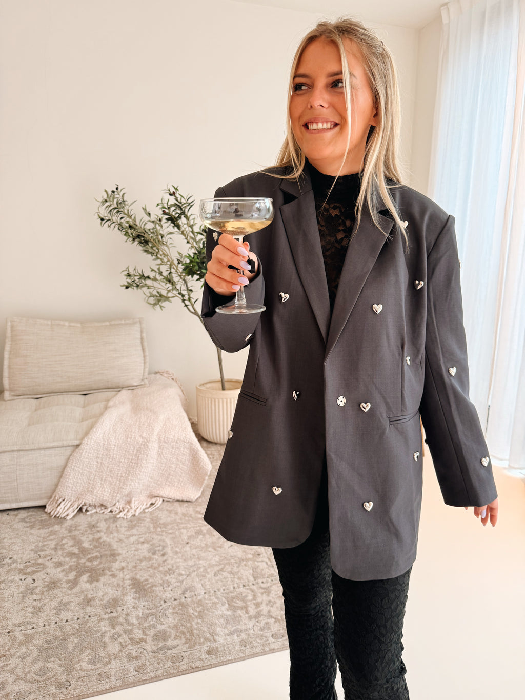 Geraldine Blazer Grijs