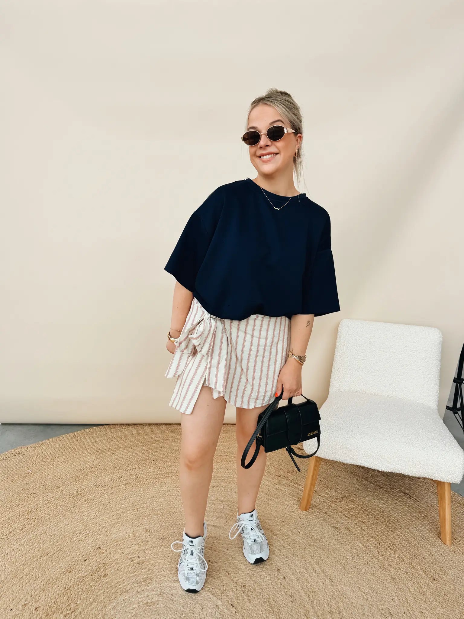 Berlinde Top Marineblauw