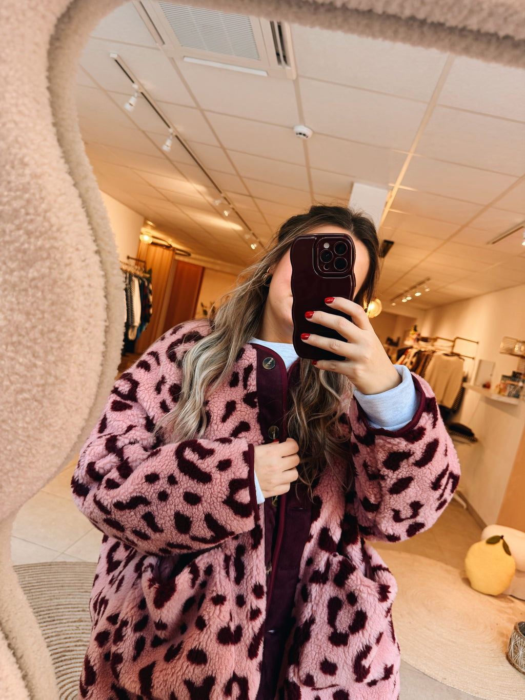 Billie Leopard Fuchsia Jacket