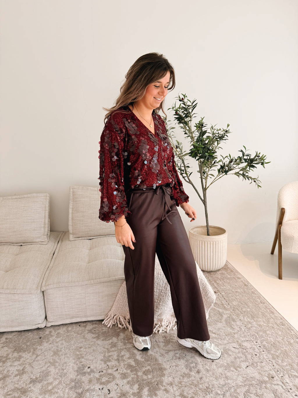 Philippa Leather Pantalon