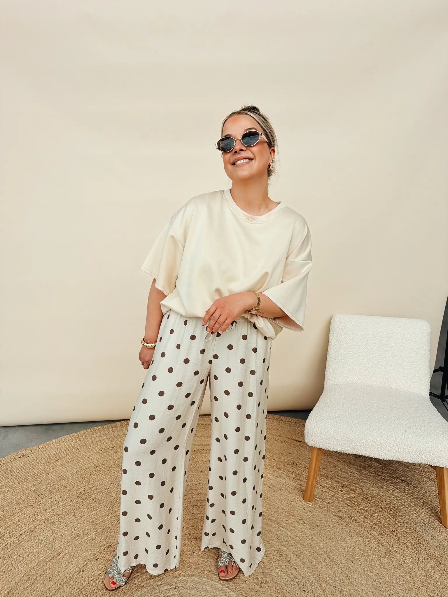 Celeste Dot Pantalon Beige