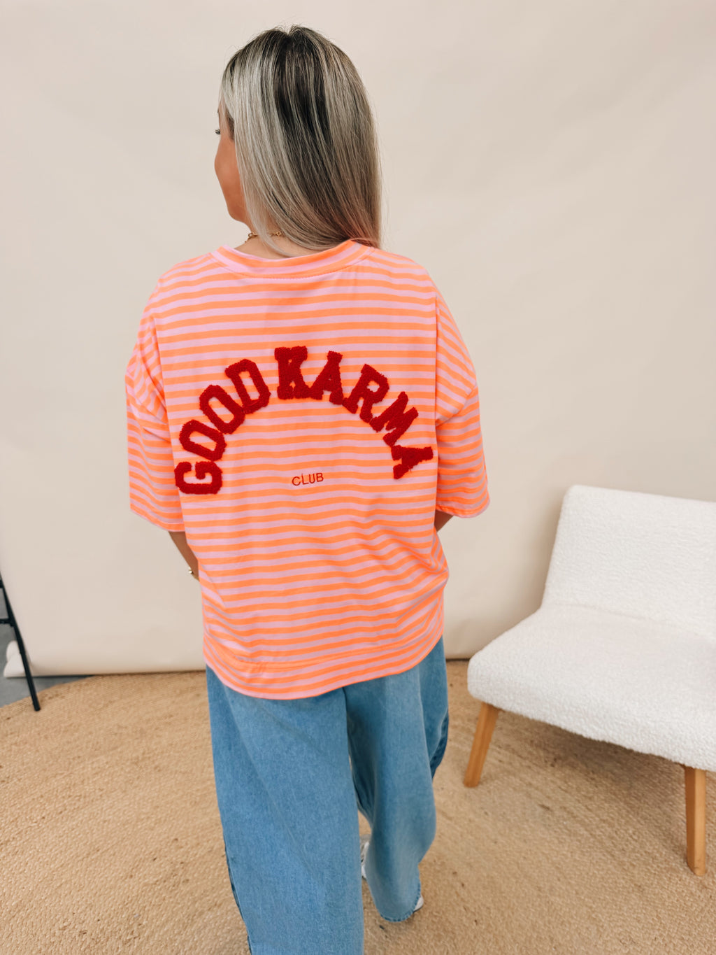 Goodkarma Striped Shirt Oranje