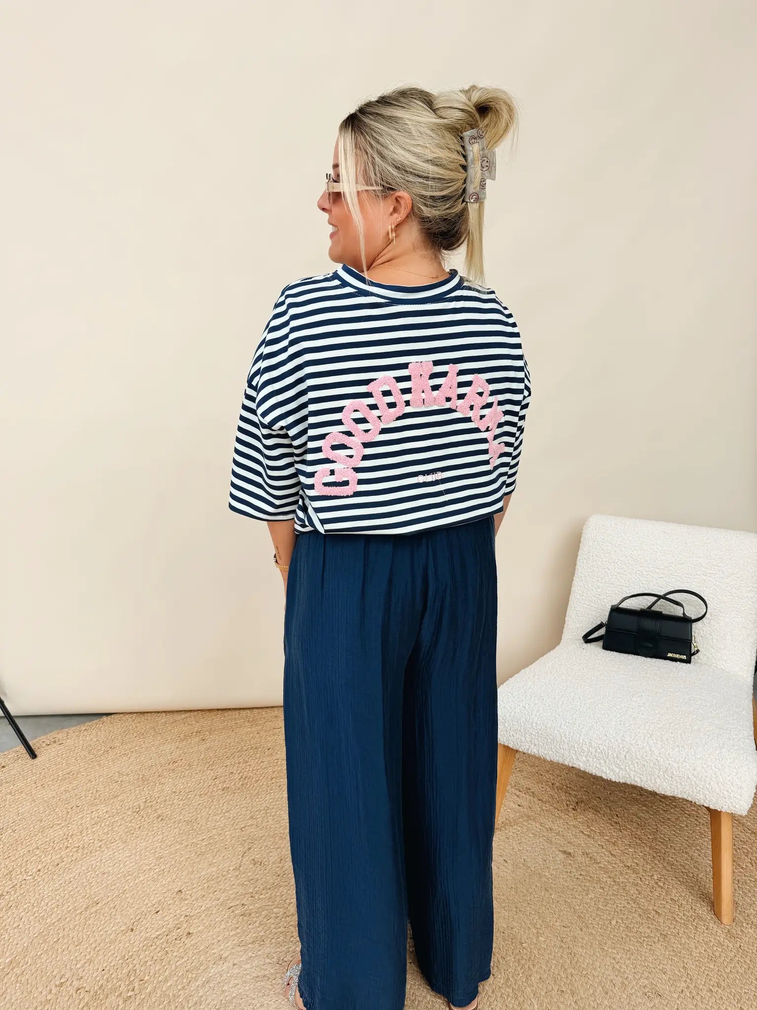 Goodkarma Striped Shirt Marineblauw
