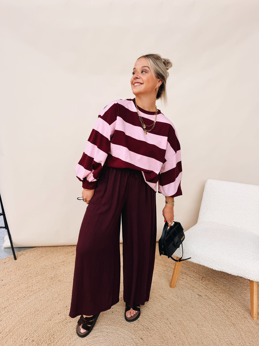 Simone Pantalon Bordeaux
