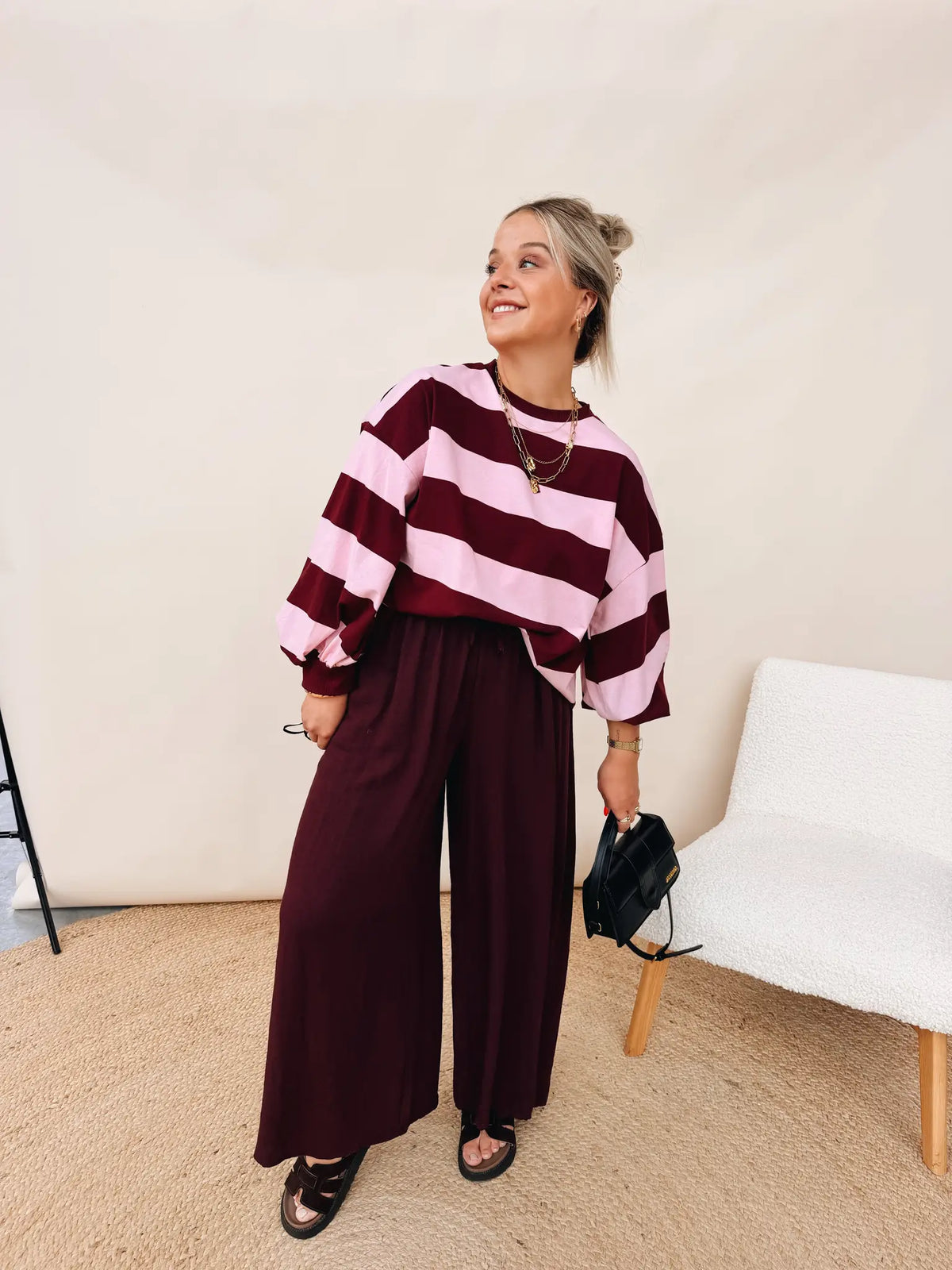 Gabrielle Shirt Bordeaux/Rose