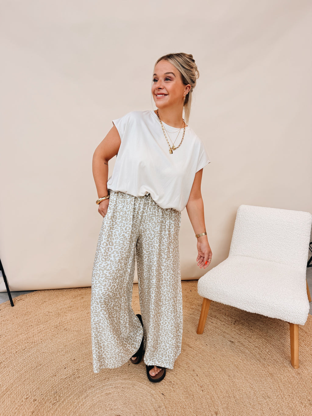 Therese Leopard Pantalon