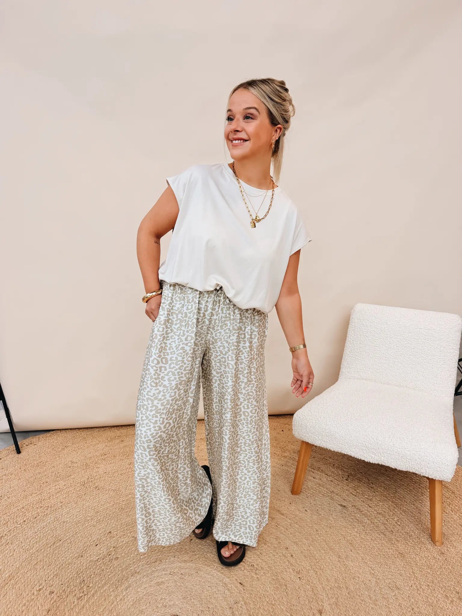 Therese Leopard Pantalon