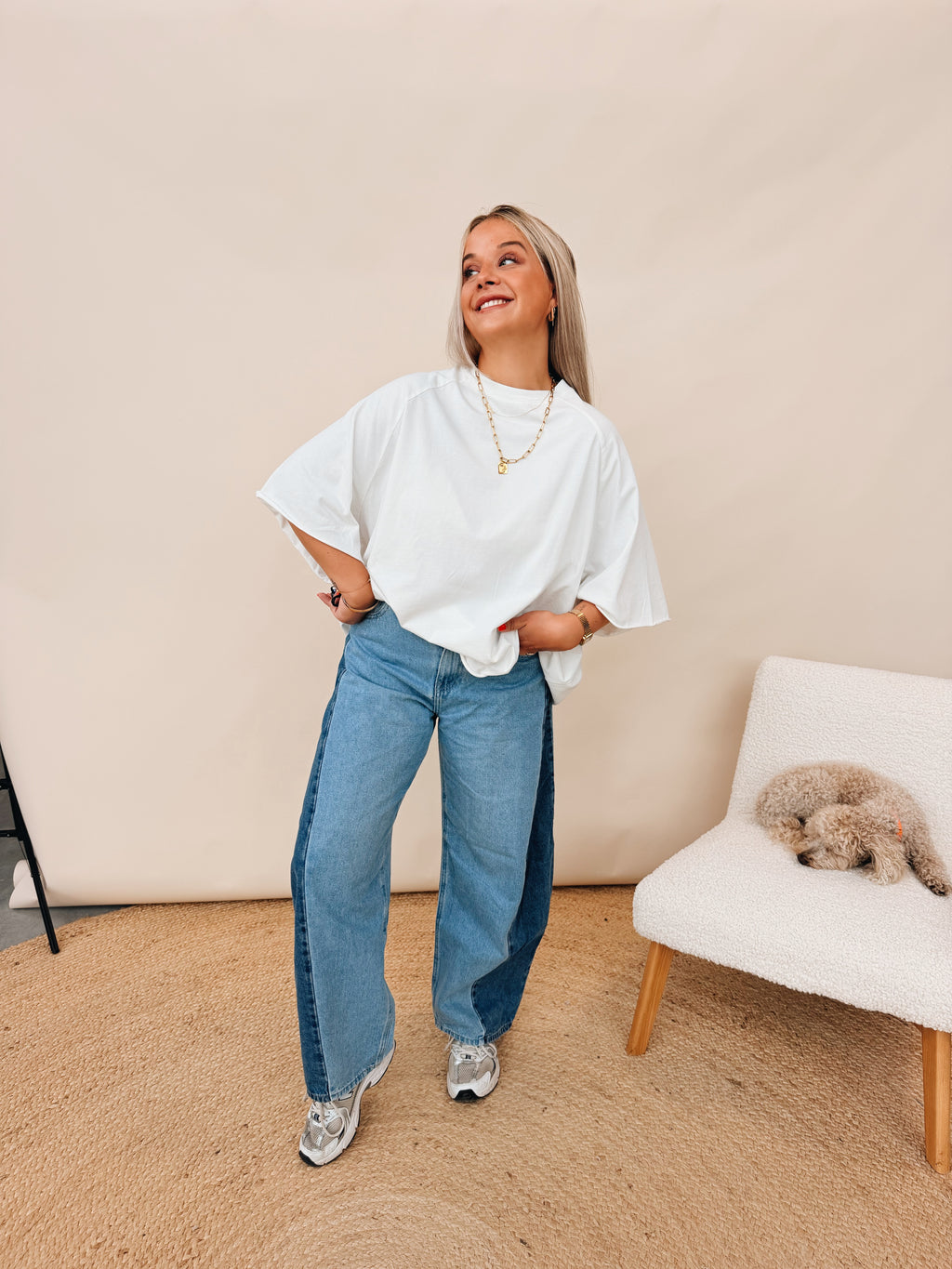 Bea Oversized Shirt Wit