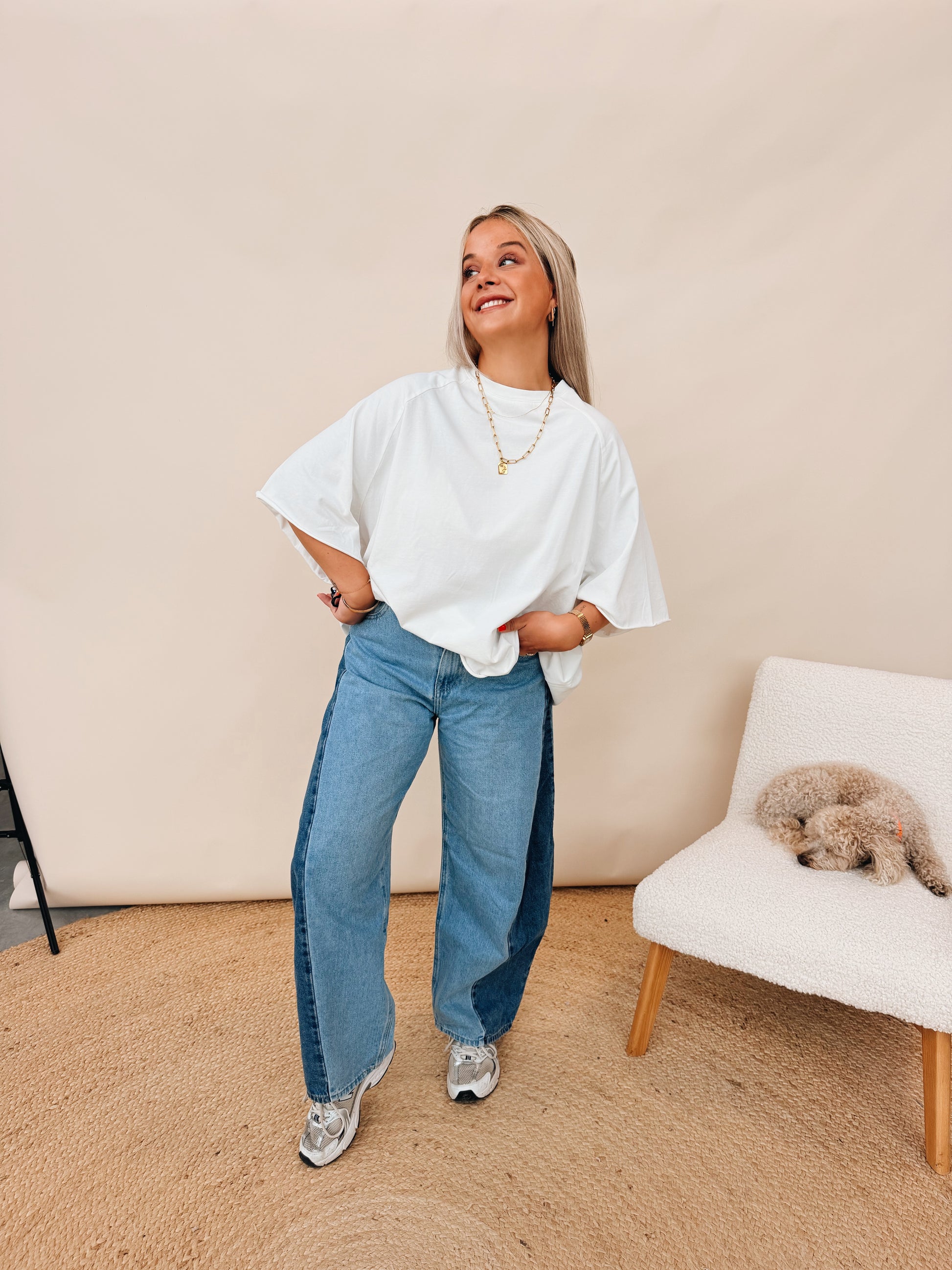 Bea Oversized Shirt Wit
