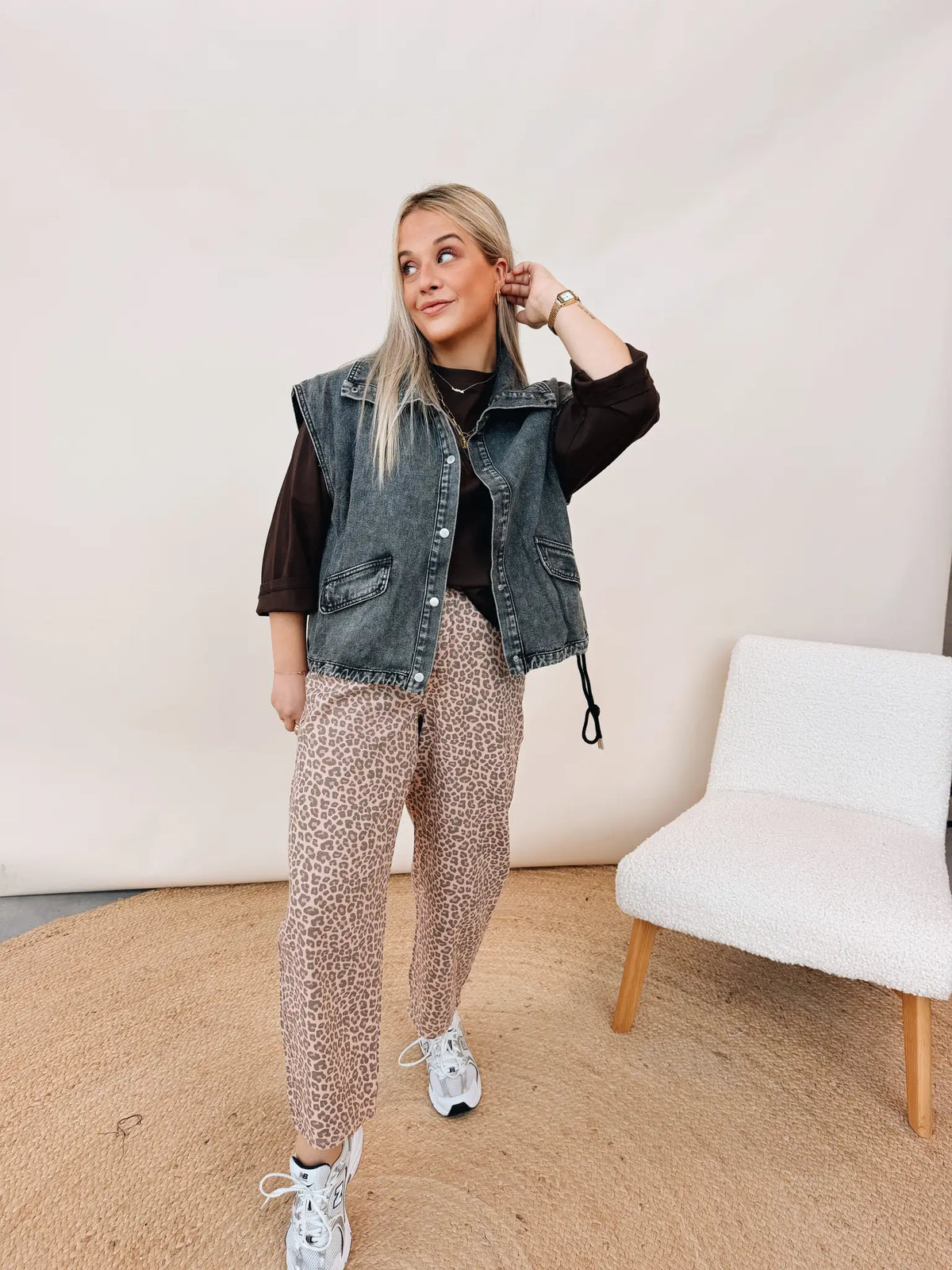 Lucie Jeans Jacket Grijs/Zwart