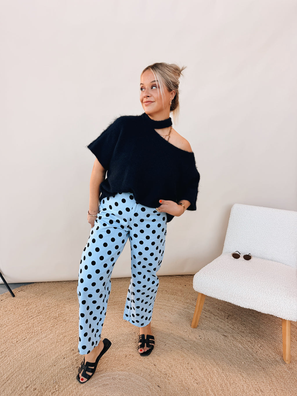 Rosanna Dot Jeans Blauw