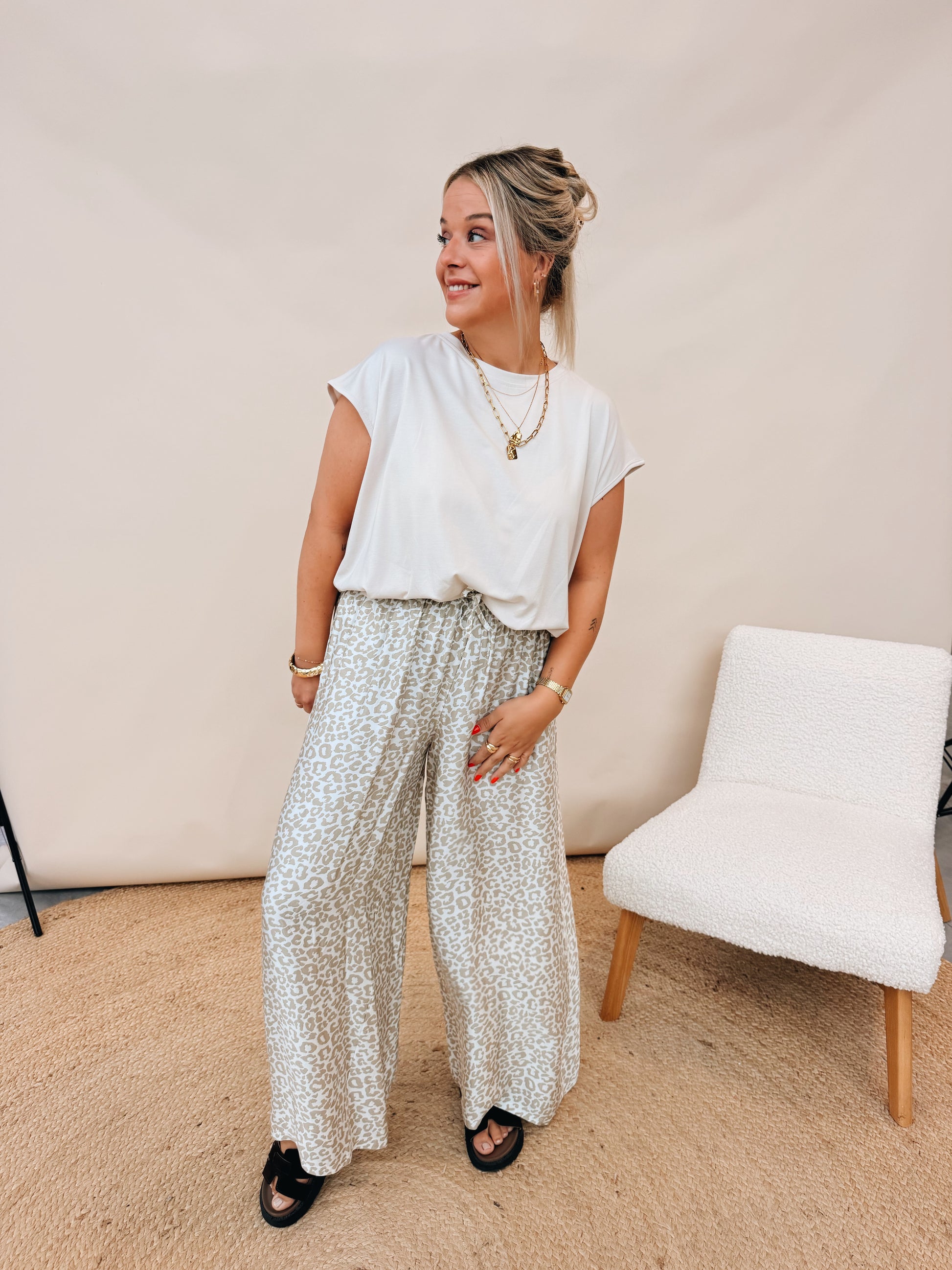 Therese Leopard Pantalon