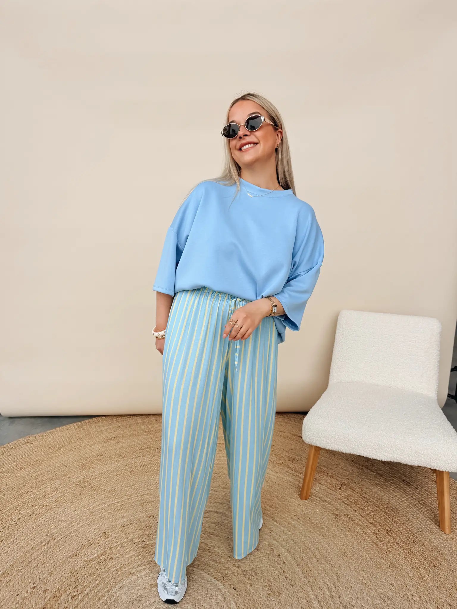 Lynn Pantalon Babyblauw