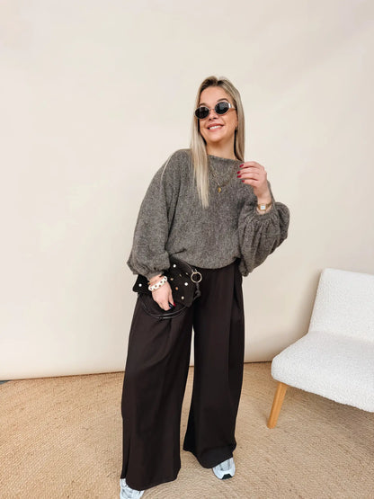 Hélène Knit Bruingrijs