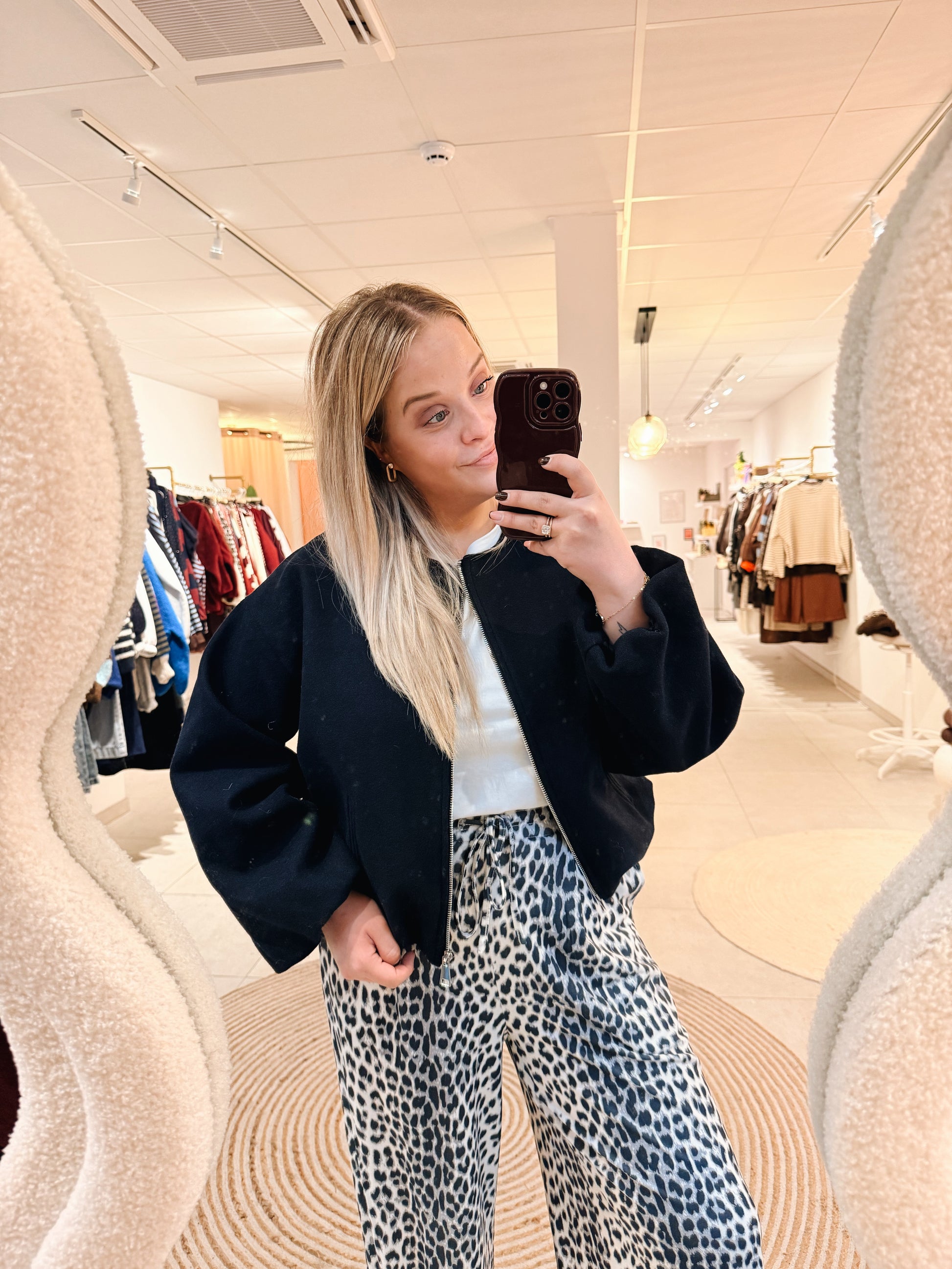 Léonore Leopard Pantalon