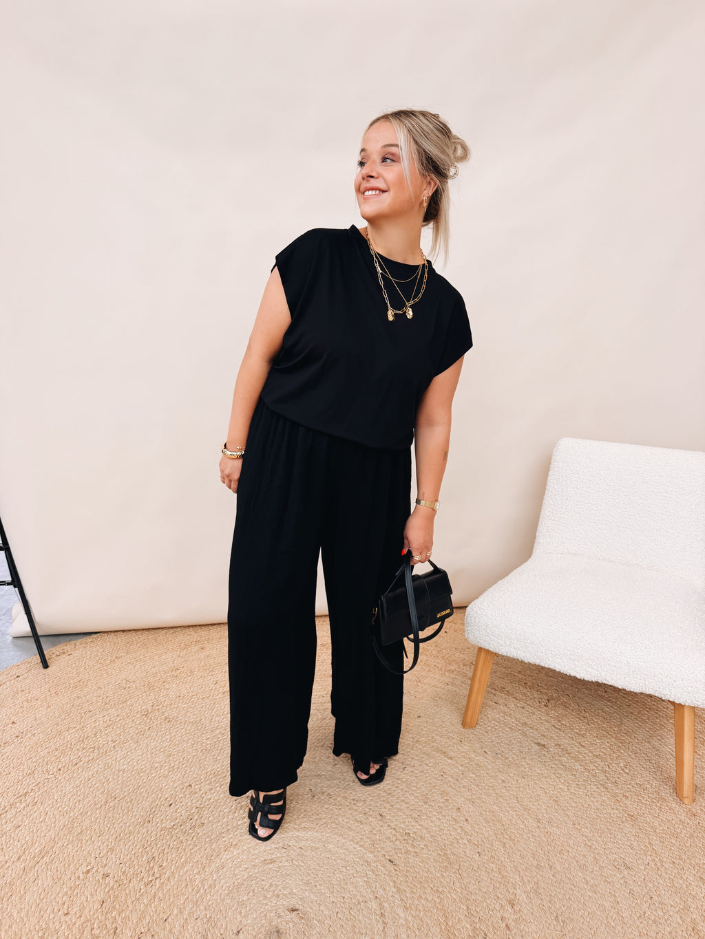 Simone Pantalon Zwart