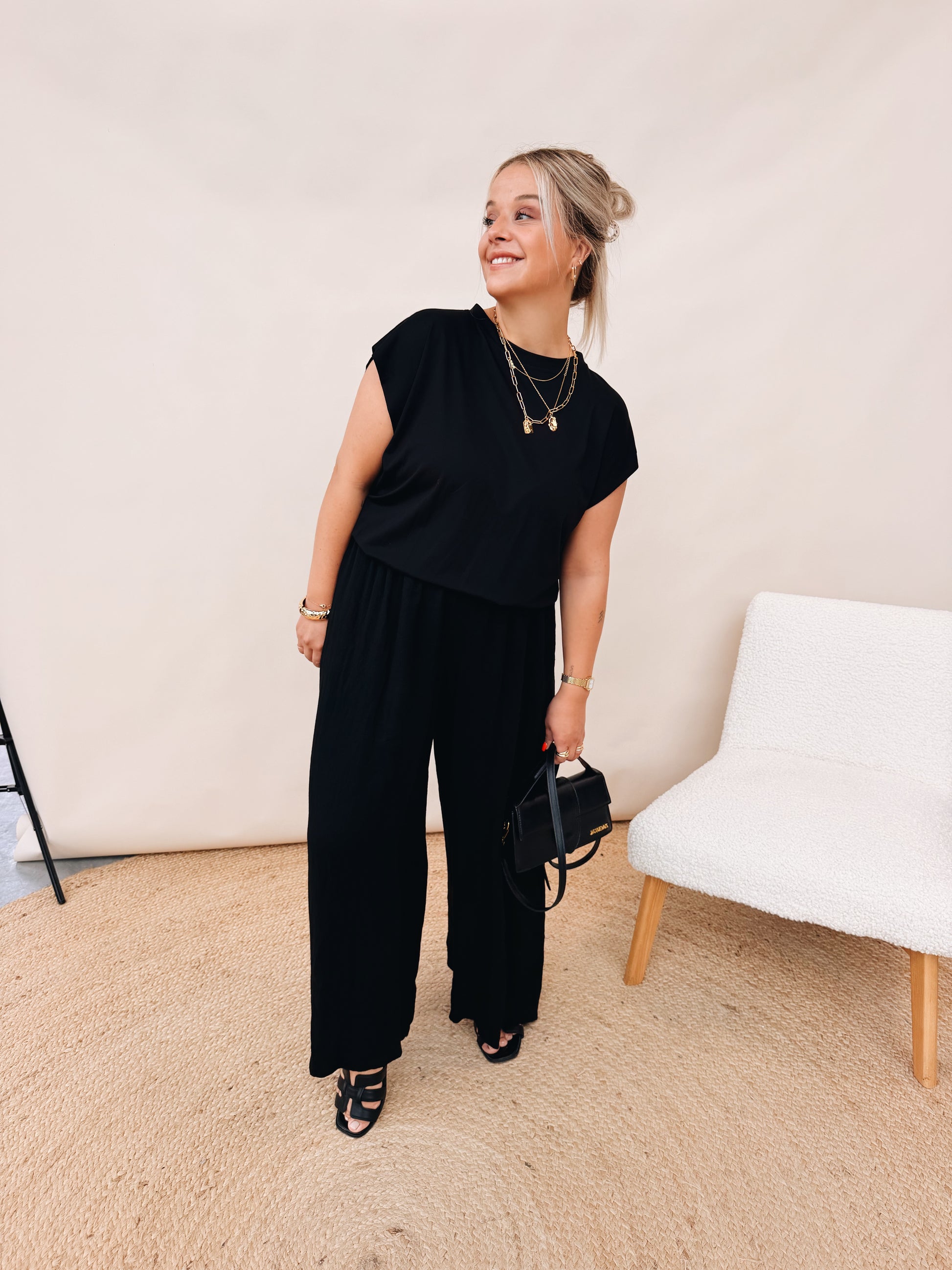Simone Pantalon Zwart