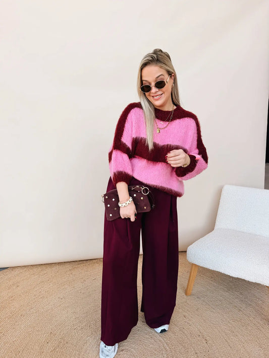Kiki Knit Bordeaux/Roos