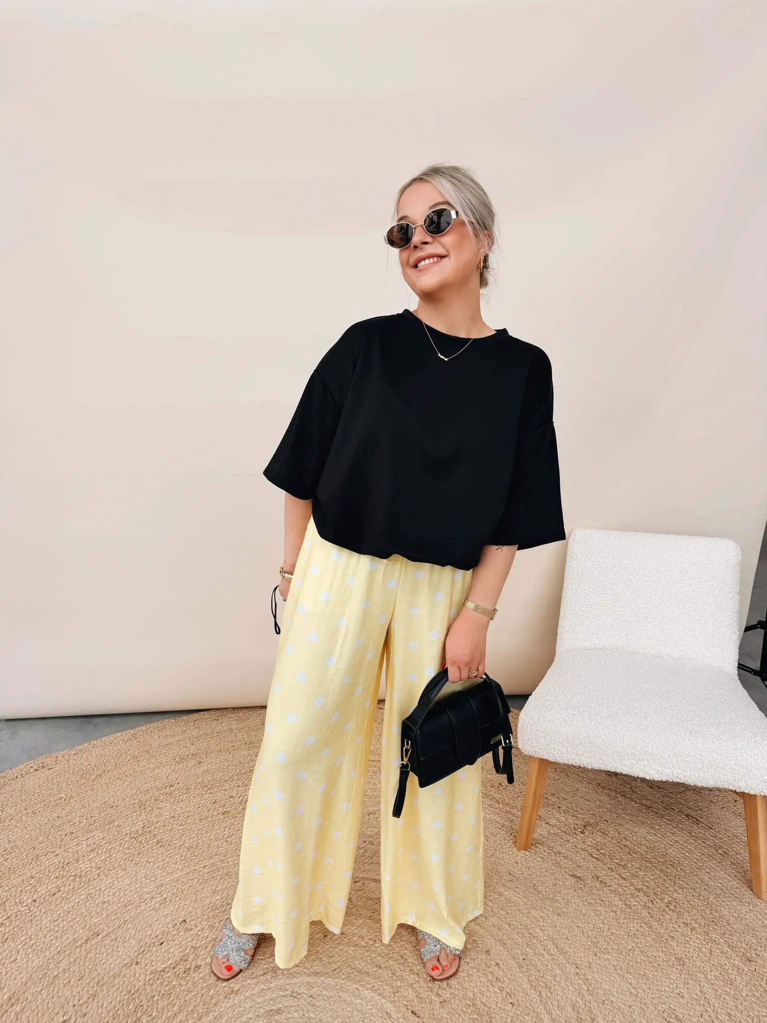 Celeste Dot Pantalon Geel