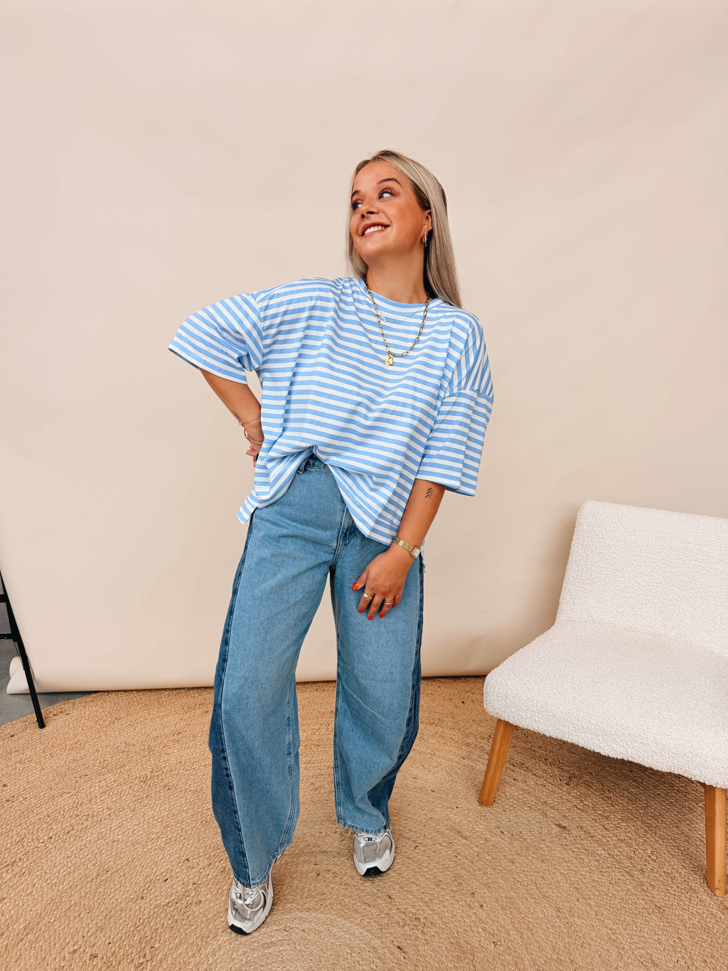 Goodkarma Striped Shirt Babyblauw
