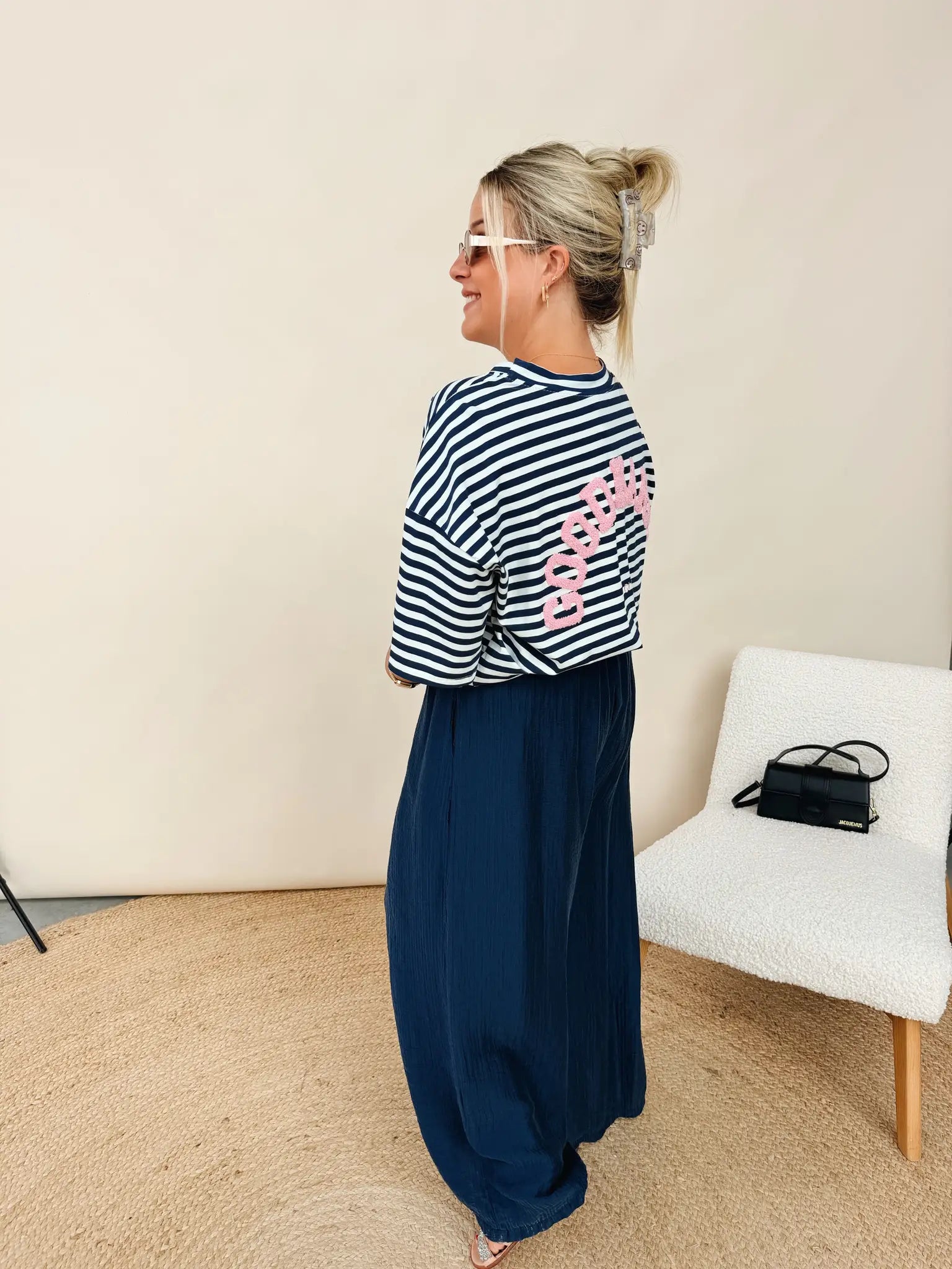 Goodkarma Striped Shirt Marineblauw
