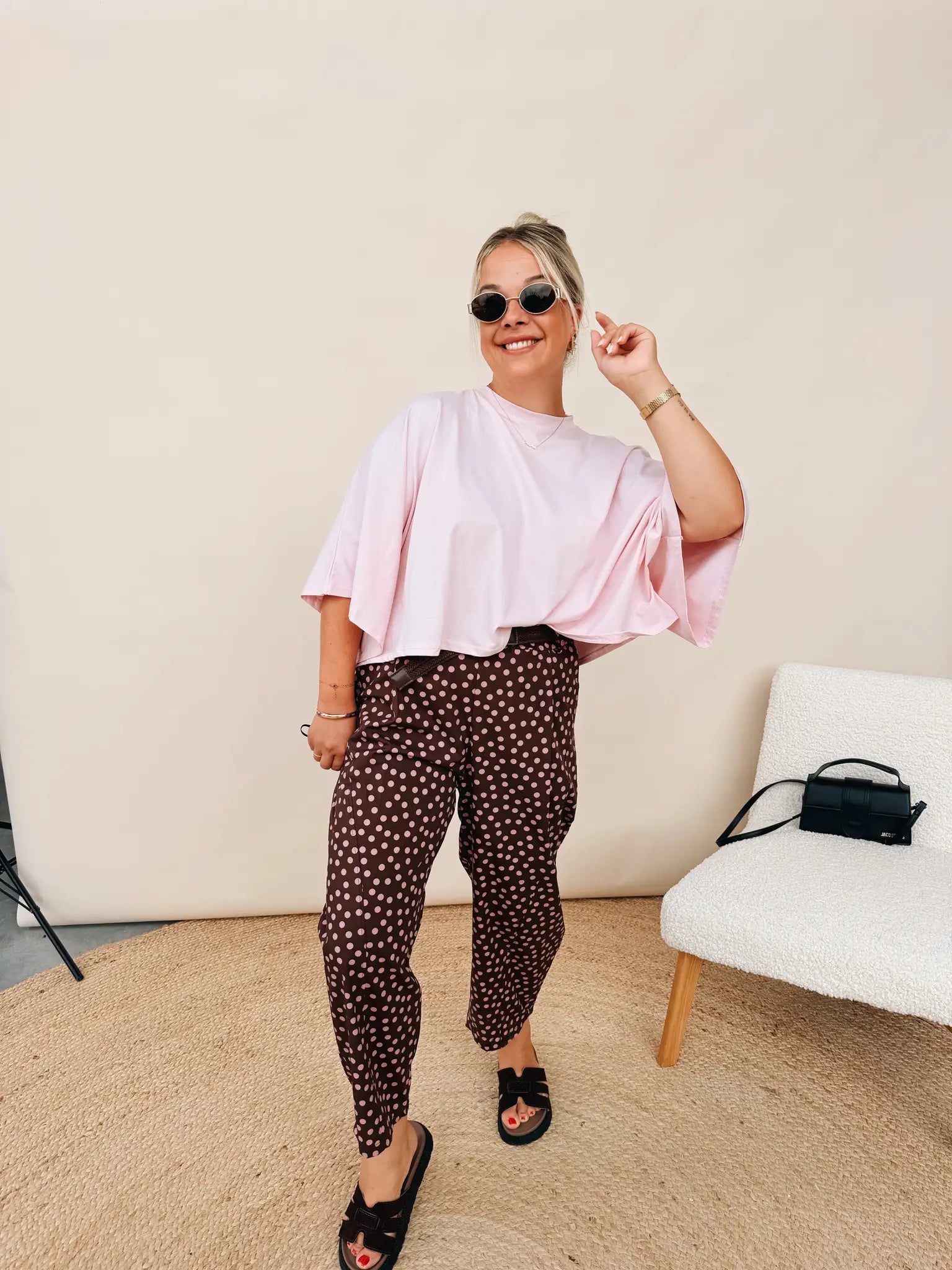 Blanche Dot Pantalon Choco