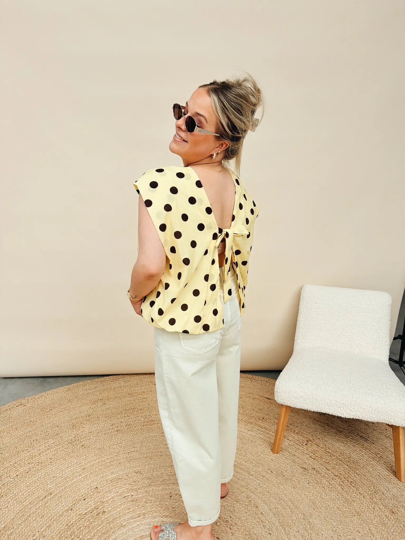 Sille Dot Top Geel