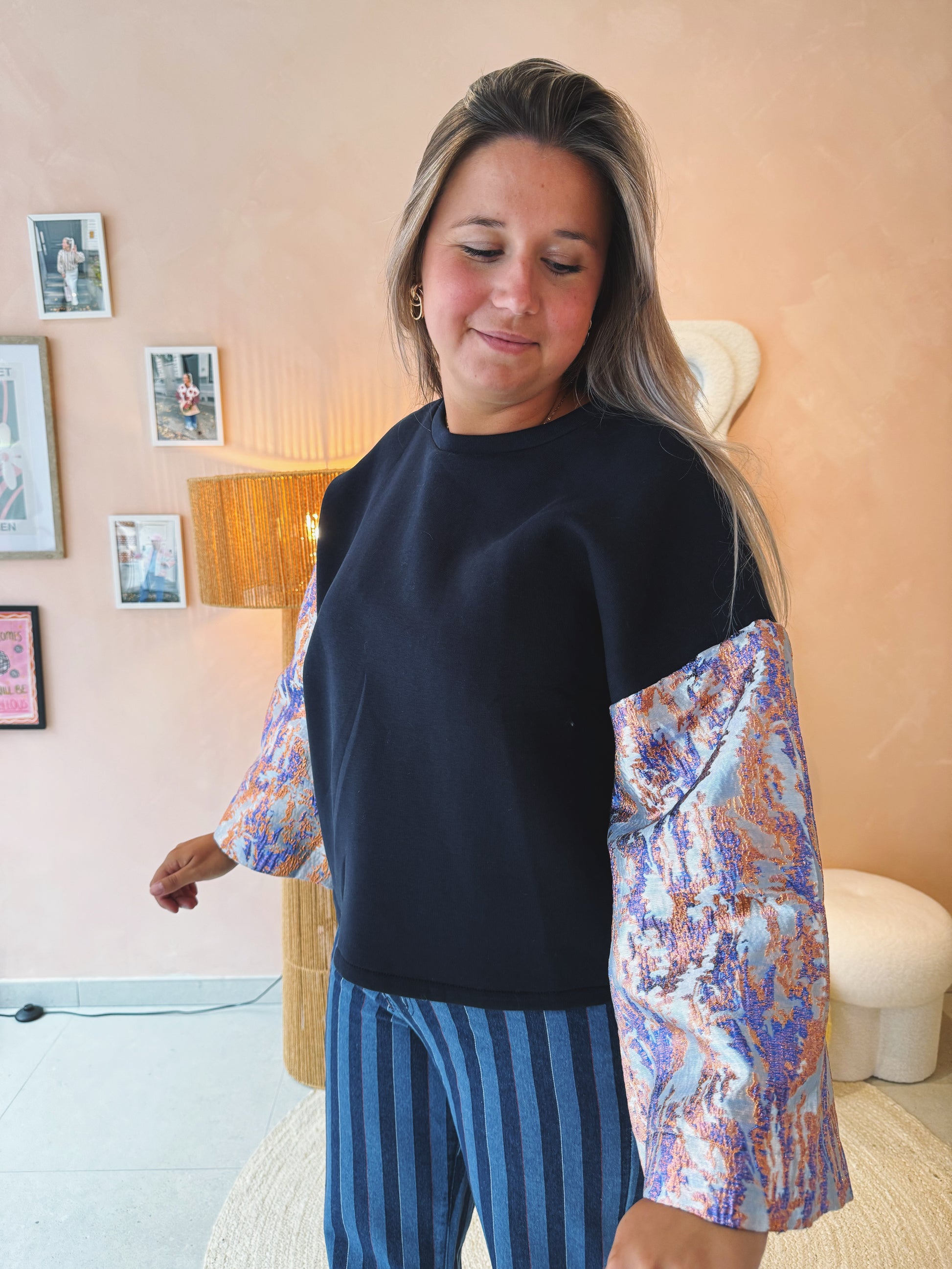 Gabin Top Grijs/Rose