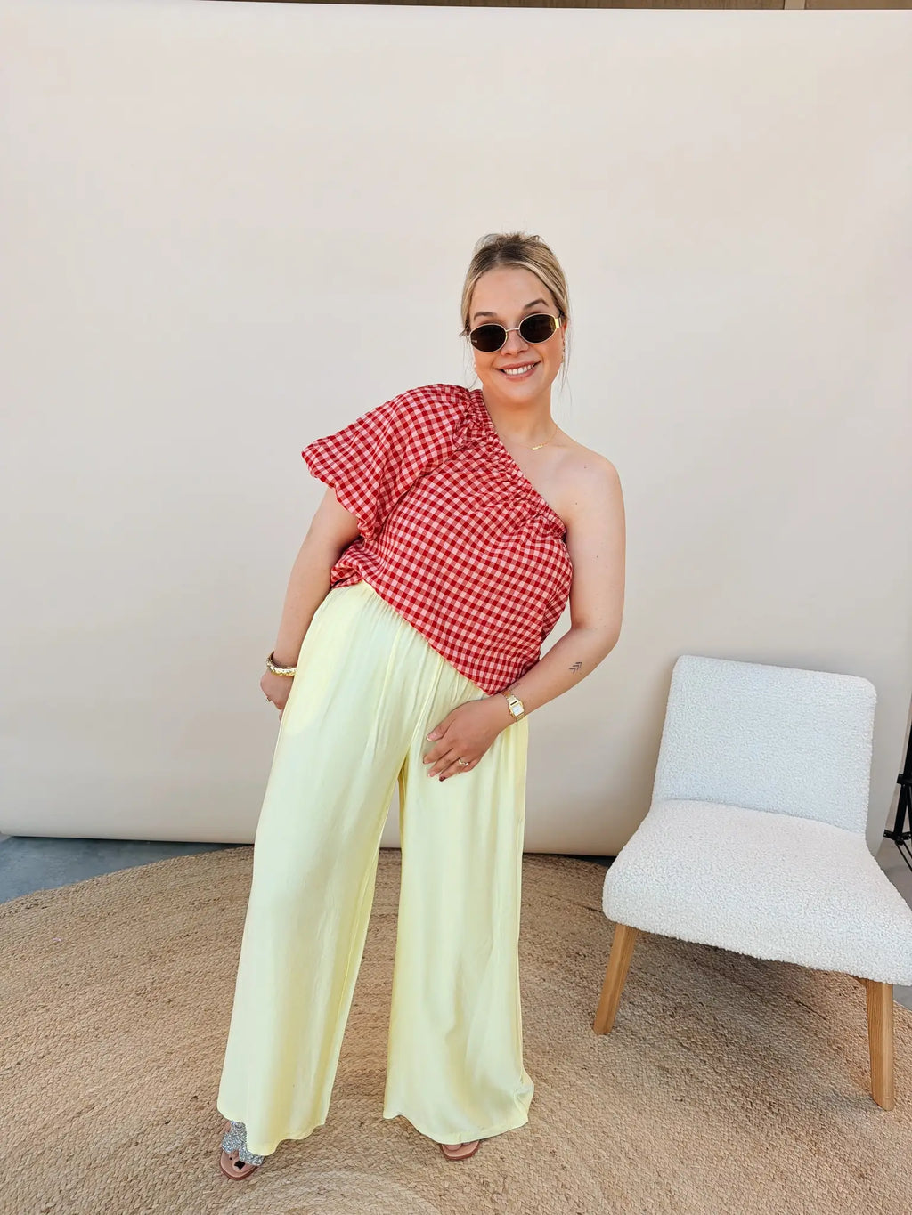 Marieke Off-Shoulder Top Rood