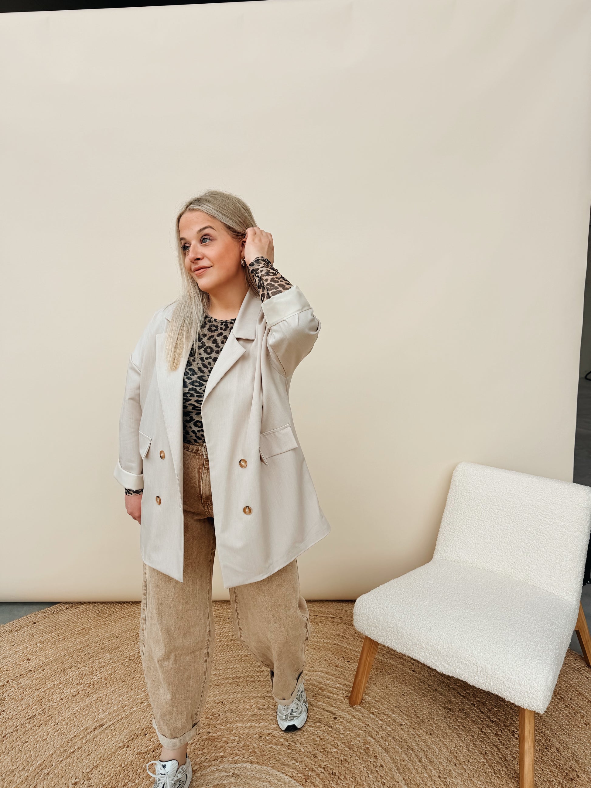 Janneke Balloon Jeans Taupe