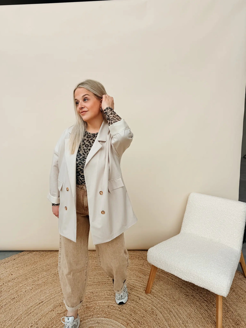 Janneke Balloon Jeans Taupe