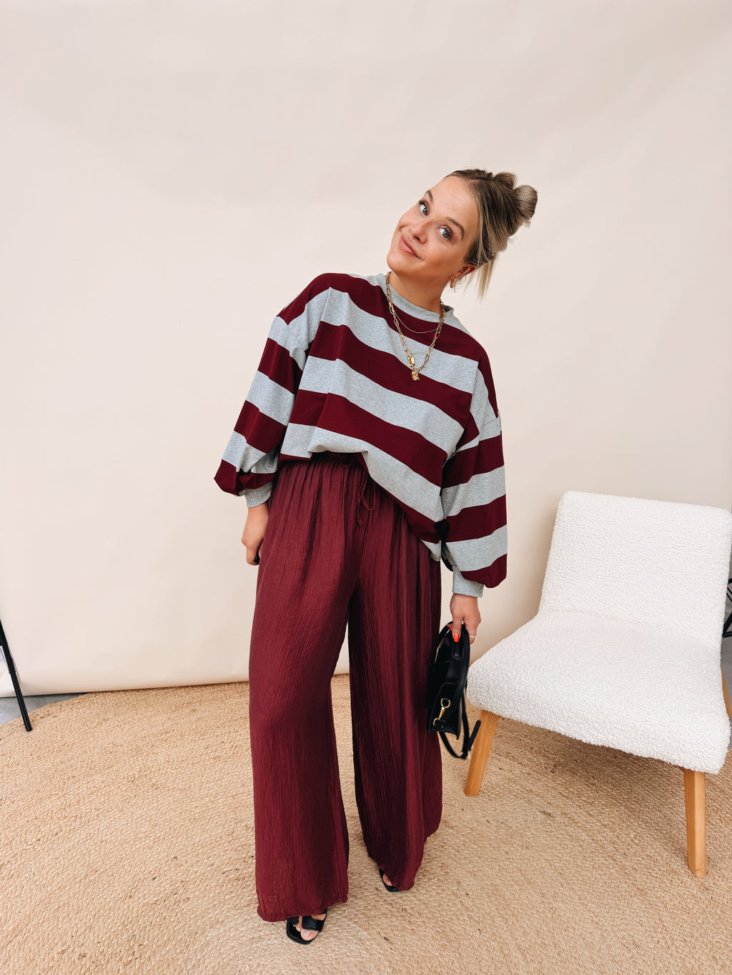 Leonore Pantalon Bordeaux