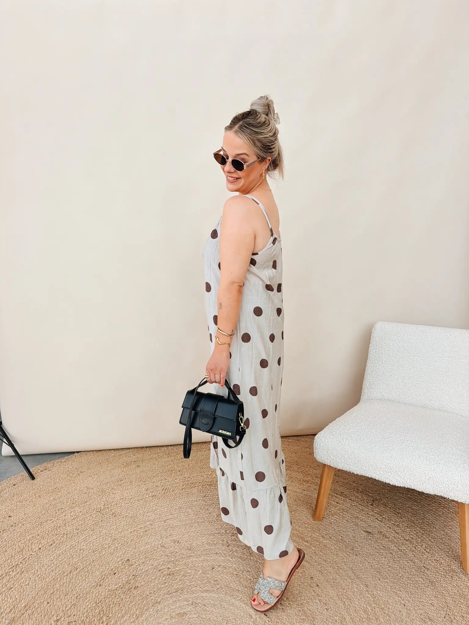 Renée Dot Jurk Beige