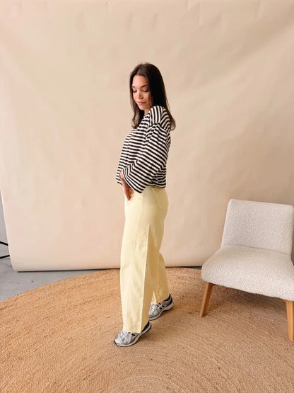 Aylin Striped Top Choco