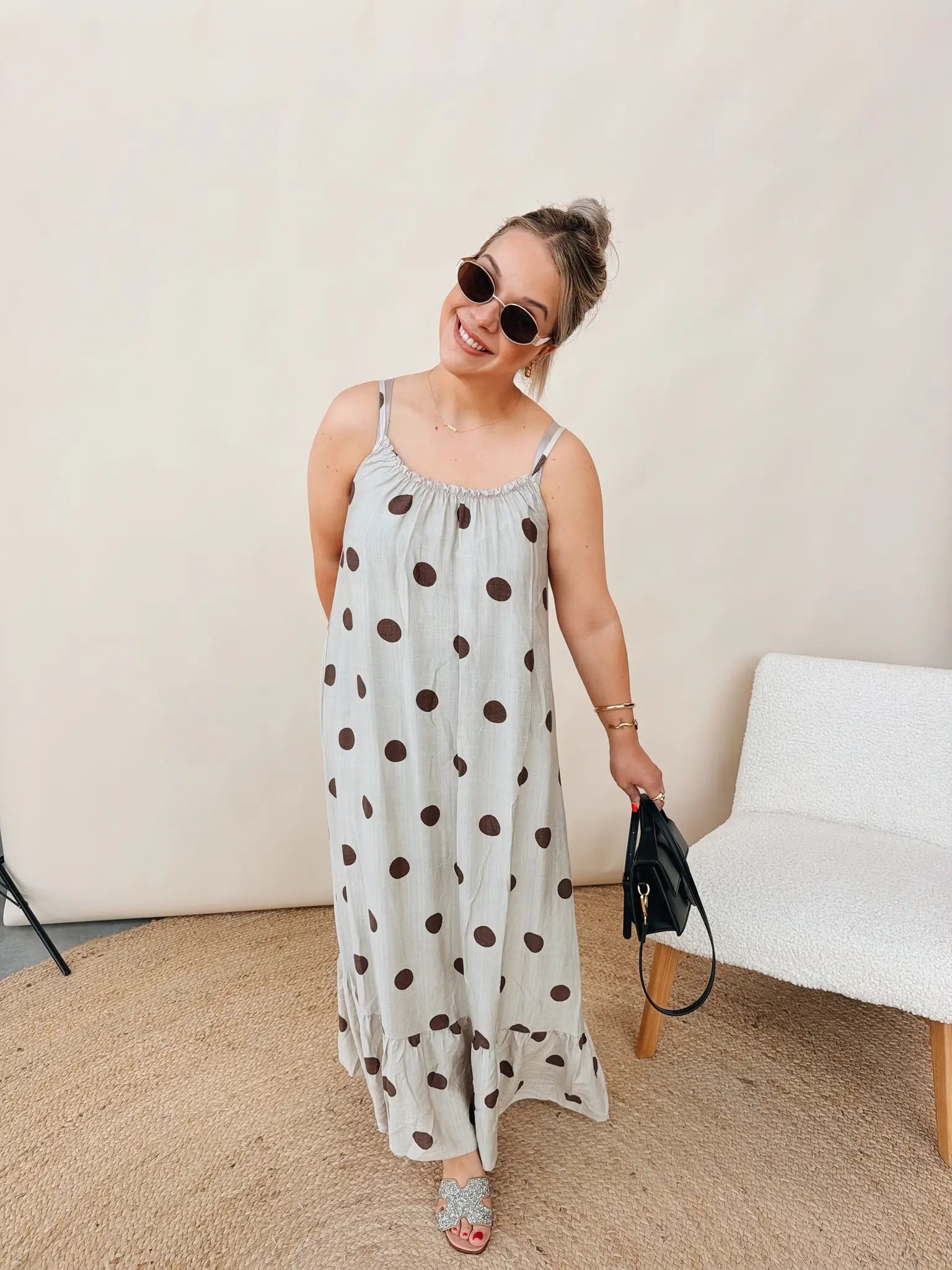 Renée Dot Jurk Beige