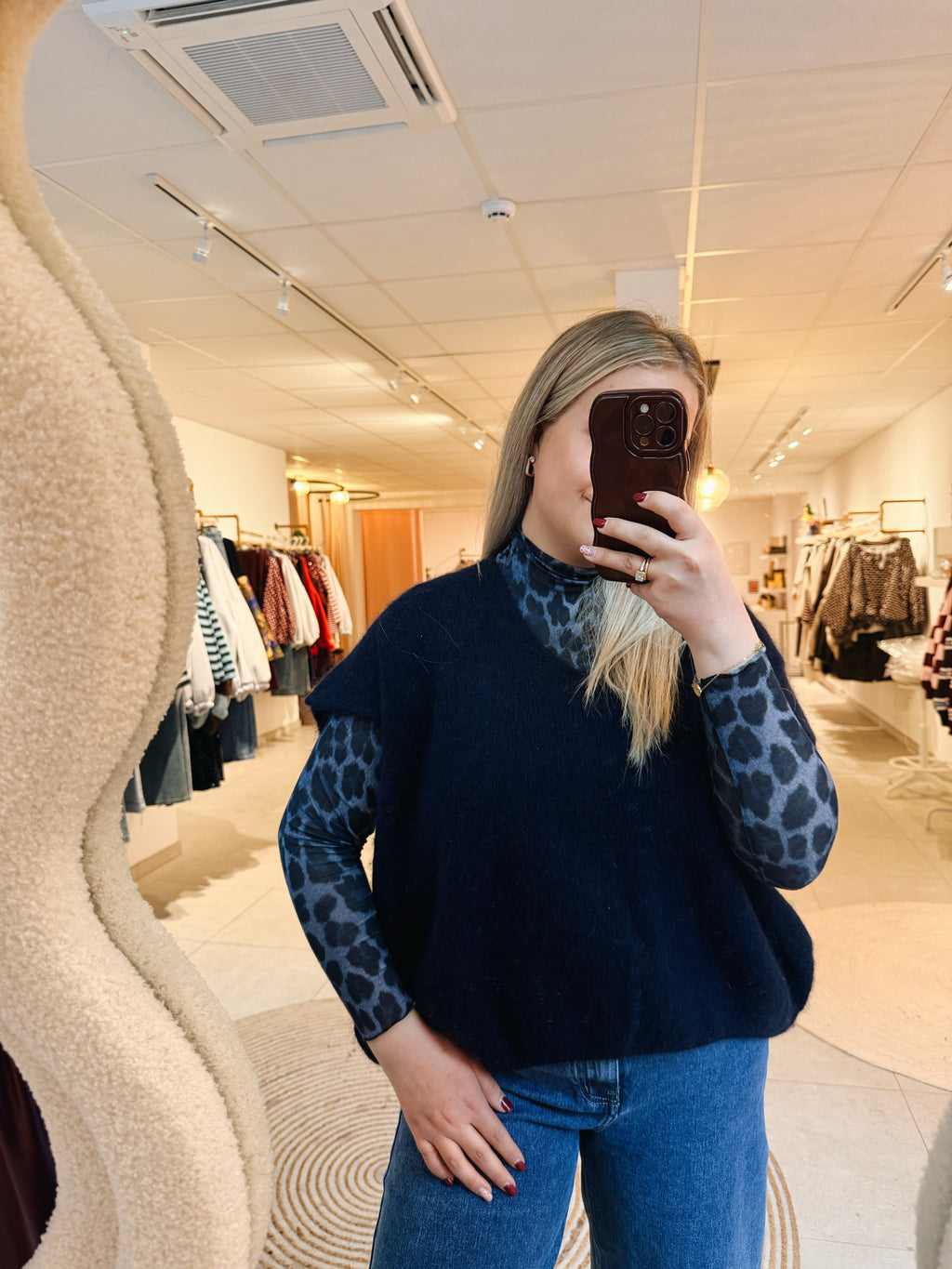 Margaux Top Leopard Blauw