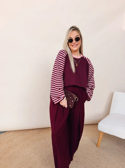 Jeanne Shirt Bordeaux/Rose