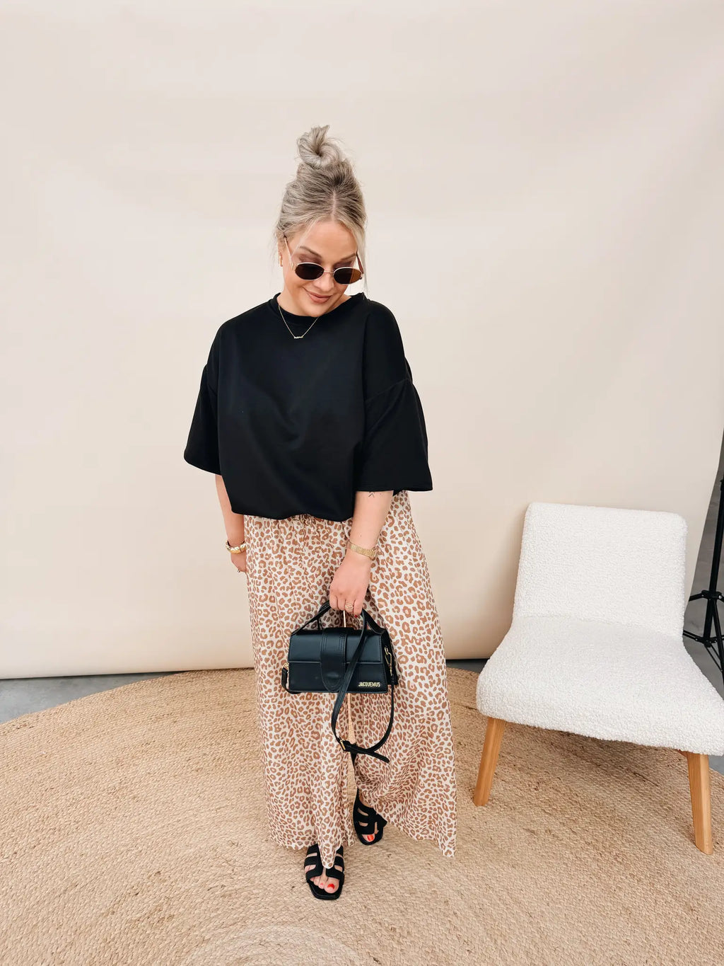 Mireille Leopard Pantalon Beige